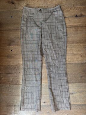 Veronica Beard Beige Plaid Capris